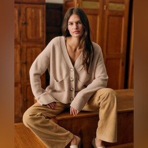 Sezane Jady Cardigan Natural - Size M